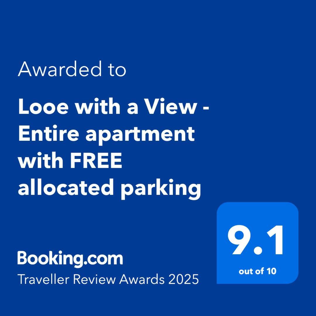 Looe With A View - Entire Apartment With Free Allocated Parking Extérieur photo